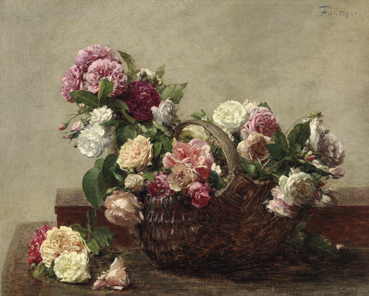 Panier de roses by Henri Fantin-Latour