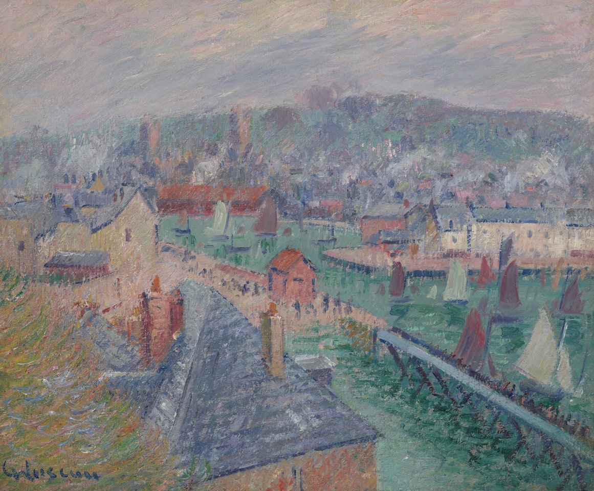 L'avant port de Fécamp (Normandie) by Gustave Loiseau