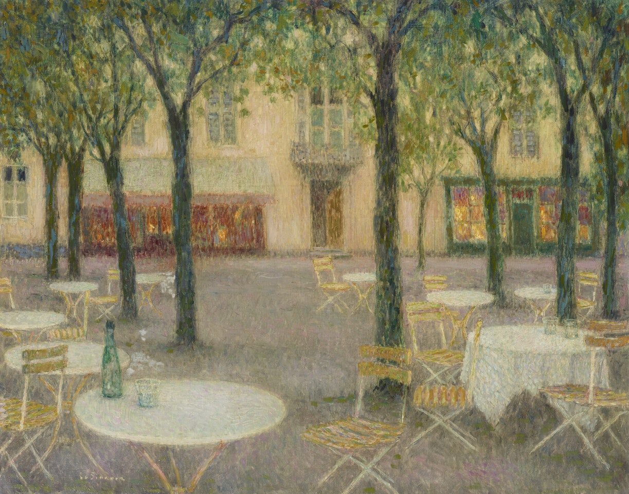 La Place des buveurs d'eau, Aix-les-Bains by Henri Le Sidaner