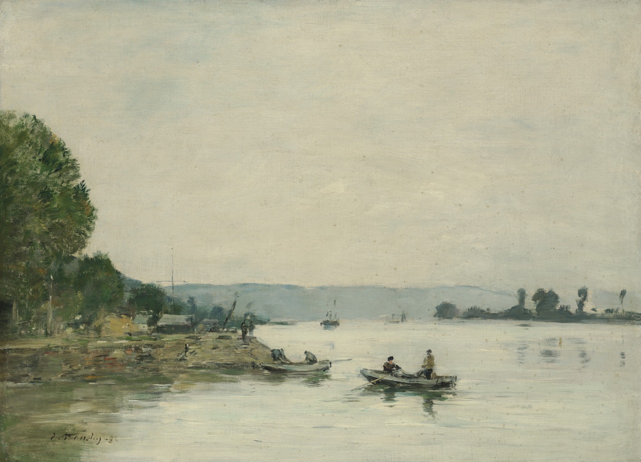 La Seine à Caudebec-en-Caux by Eugène Boudin