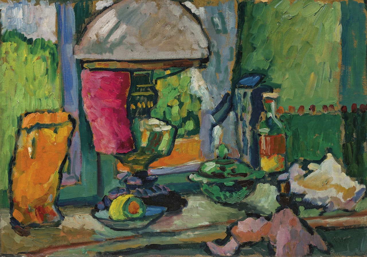 Lampe im Fenster by Gabriele Münter
