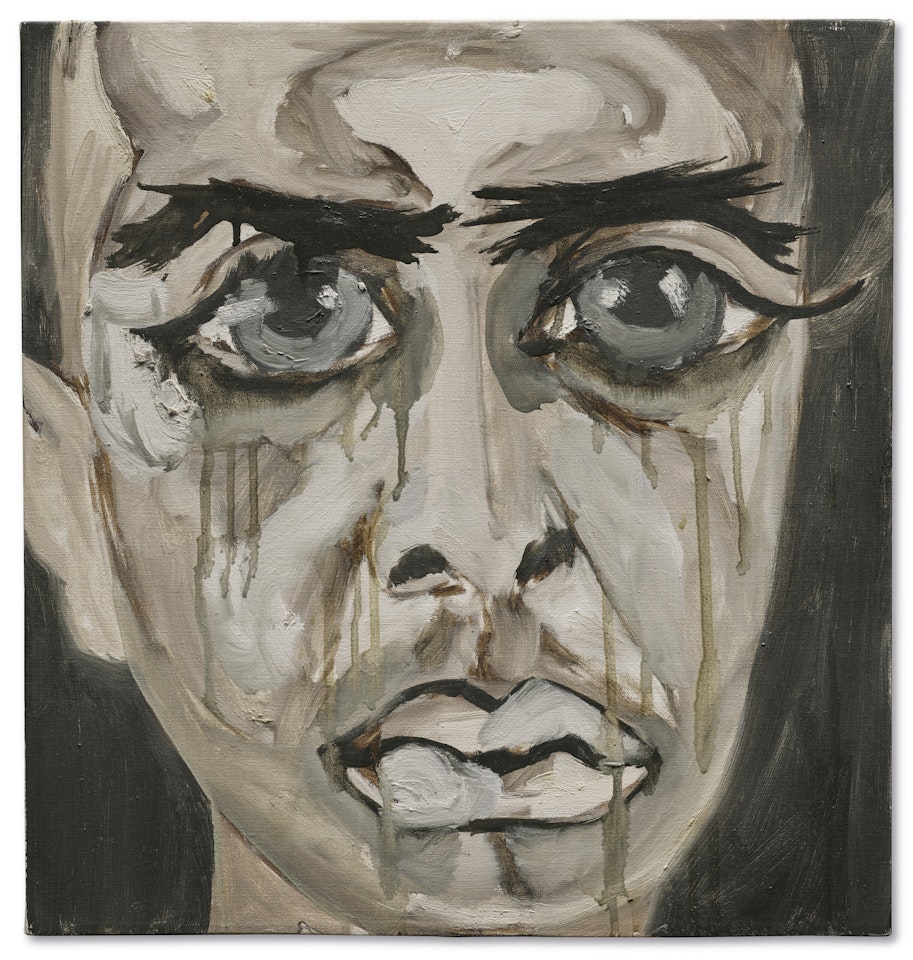 Grisaille self portrait by Francesco Clemente