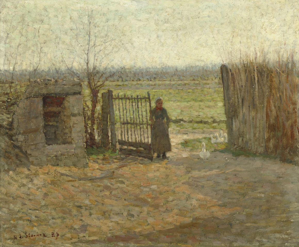 La porte de la ferme by Henri Le Sidaner