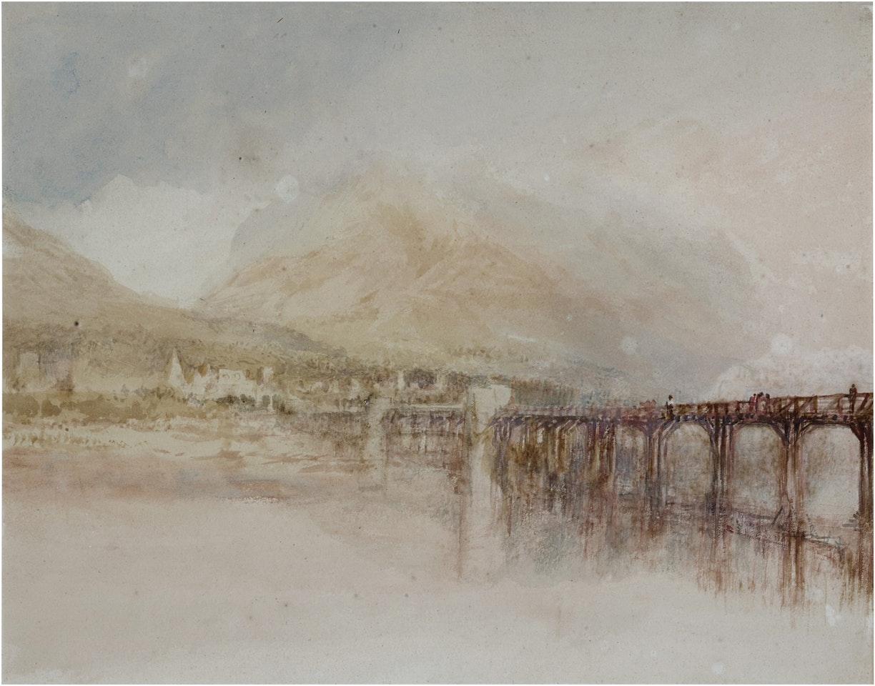 Ponte Suza at Aosta in the Italian Alps by Joseph Mallord William Turner