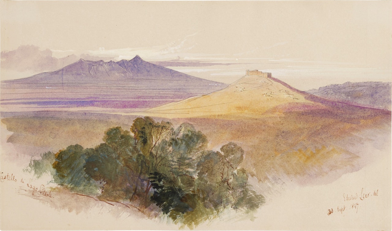 Castel Lagopesole, Southern Italy by Edward Lear