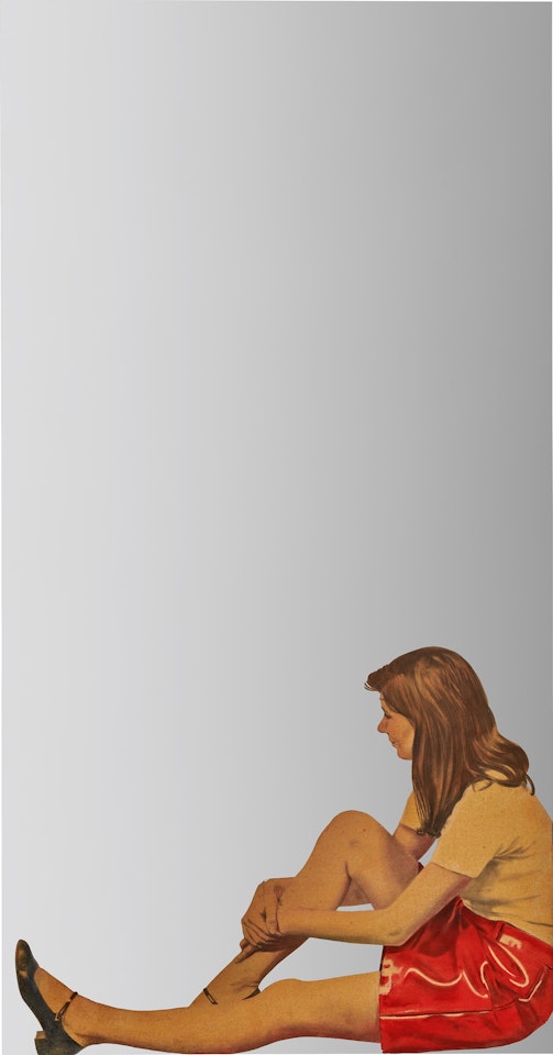 Ragazza in minigonna / Ragazza seduta per terra by Michelangelo Pistoletto