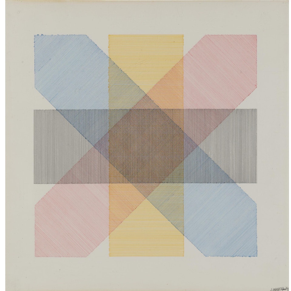 Abstract with lines by Sol LeWitt