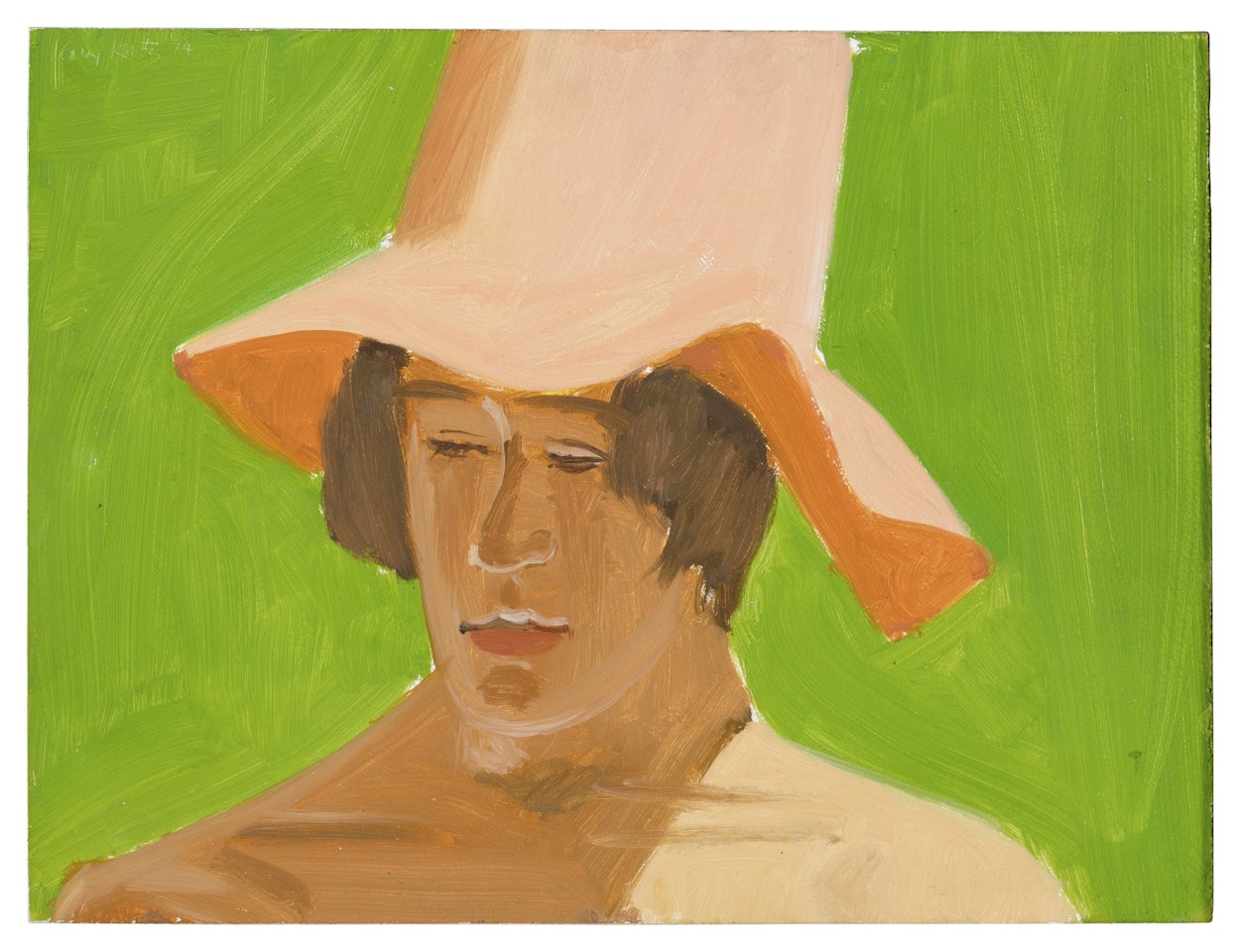 Boy With Orange Hat 5 by Alex Katz