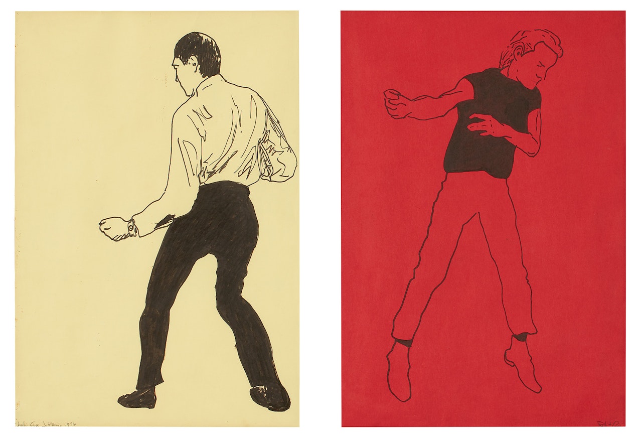 Study for Jet Boys (Diptych) by Robert Longo