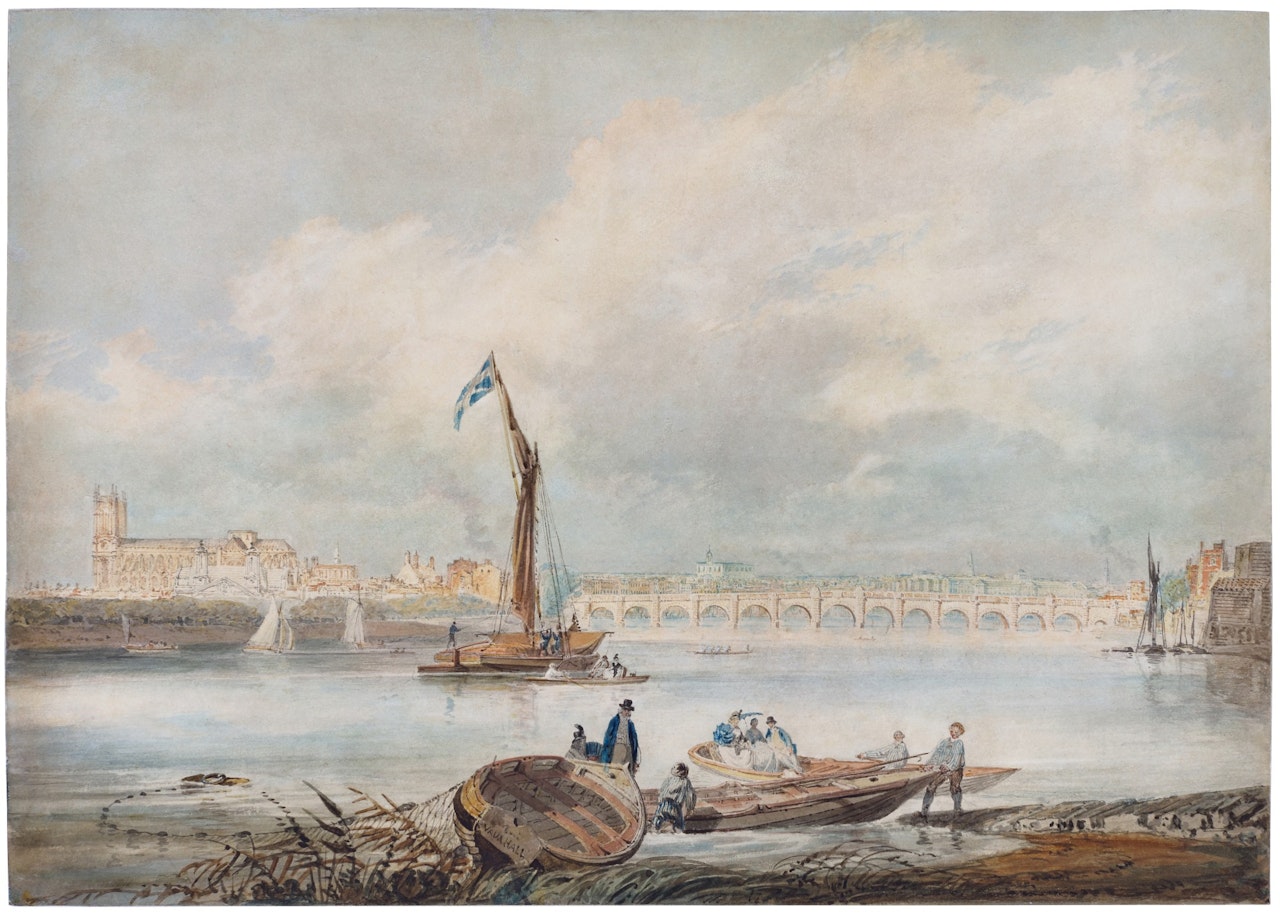 A view of London and the river Thames from Vauxhall with Westminster Bridge by Joseph Mallord William Turner