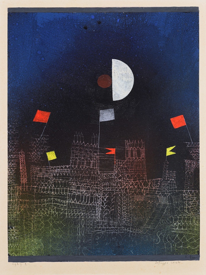 Beflaggte Stadt (Town Decked with Flags) by Paul Klee