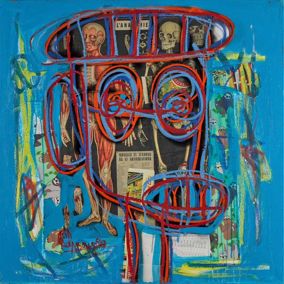Nouchi Child in Blue by Aboudia Abdoulaye Diarrassouba