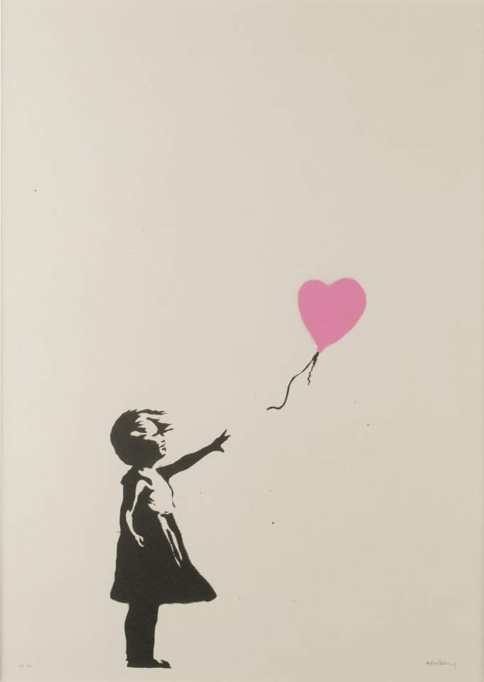 Girl With Balloon - Colour AP (Dark Pink) by Banksy