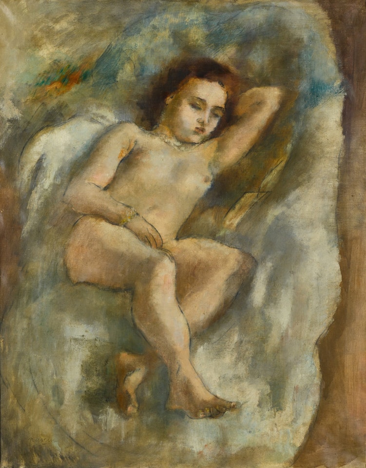 Nu sur canapé by Jules Pascin