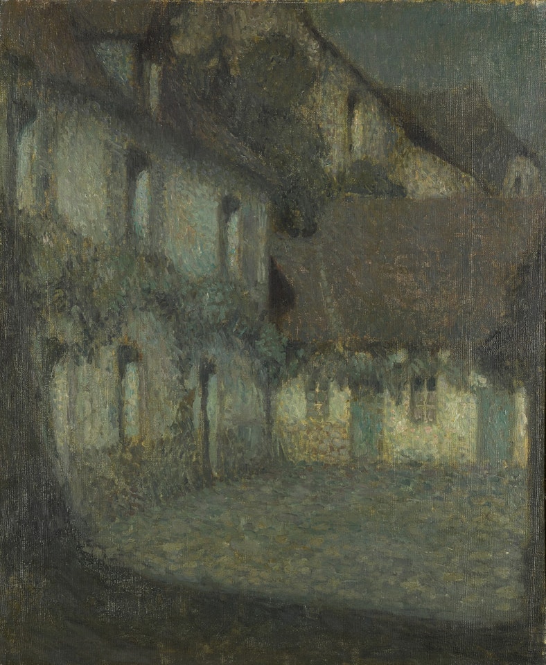 La maison un soir de lune, Gerberoy by Henri Le Sidaner
