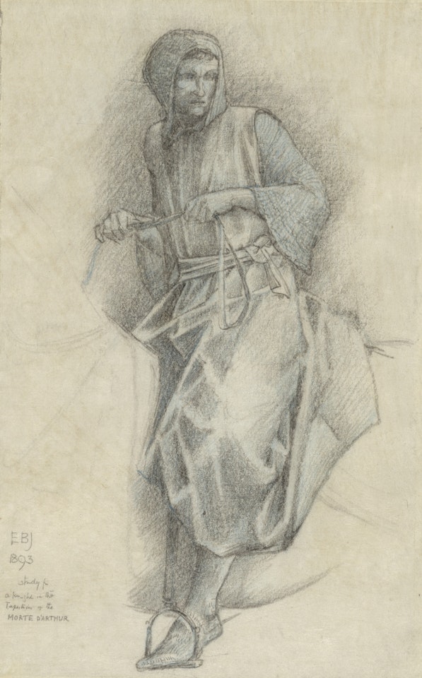 A study for Sir Ewain in the Holy Grail Tapestries by Edward Coley Burne-Jones