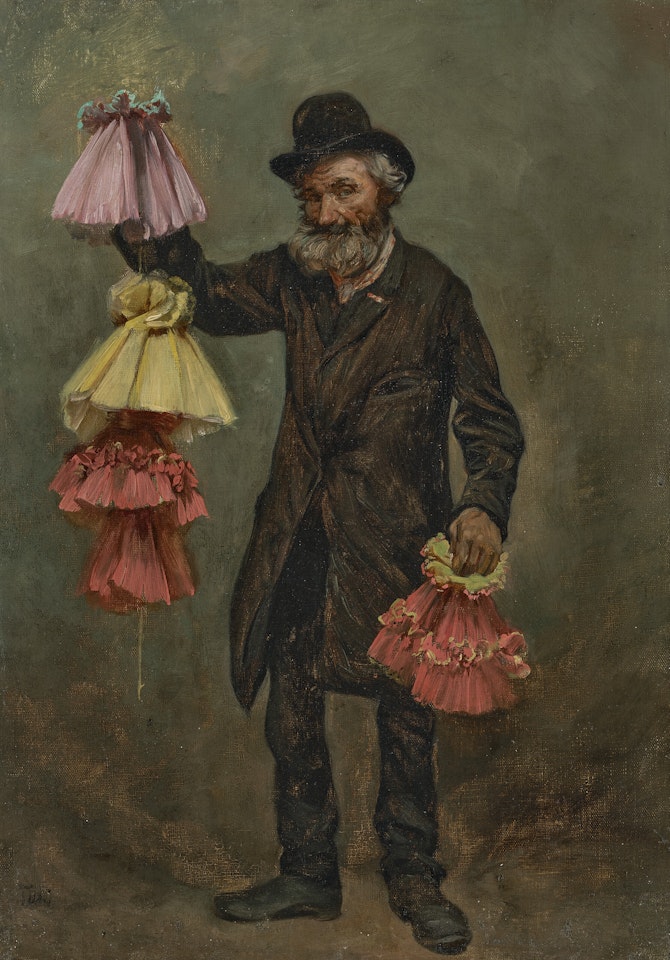 The lampshade seller by Continental School