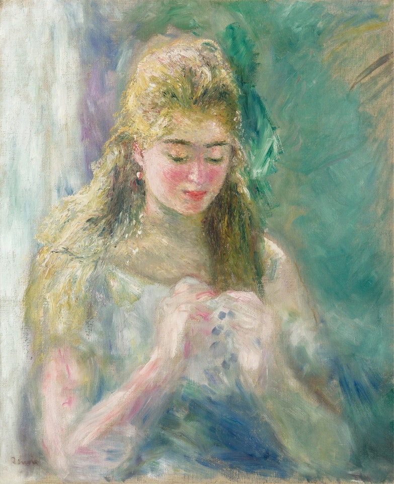  La couseuse by Pierre-Auguste Renoir