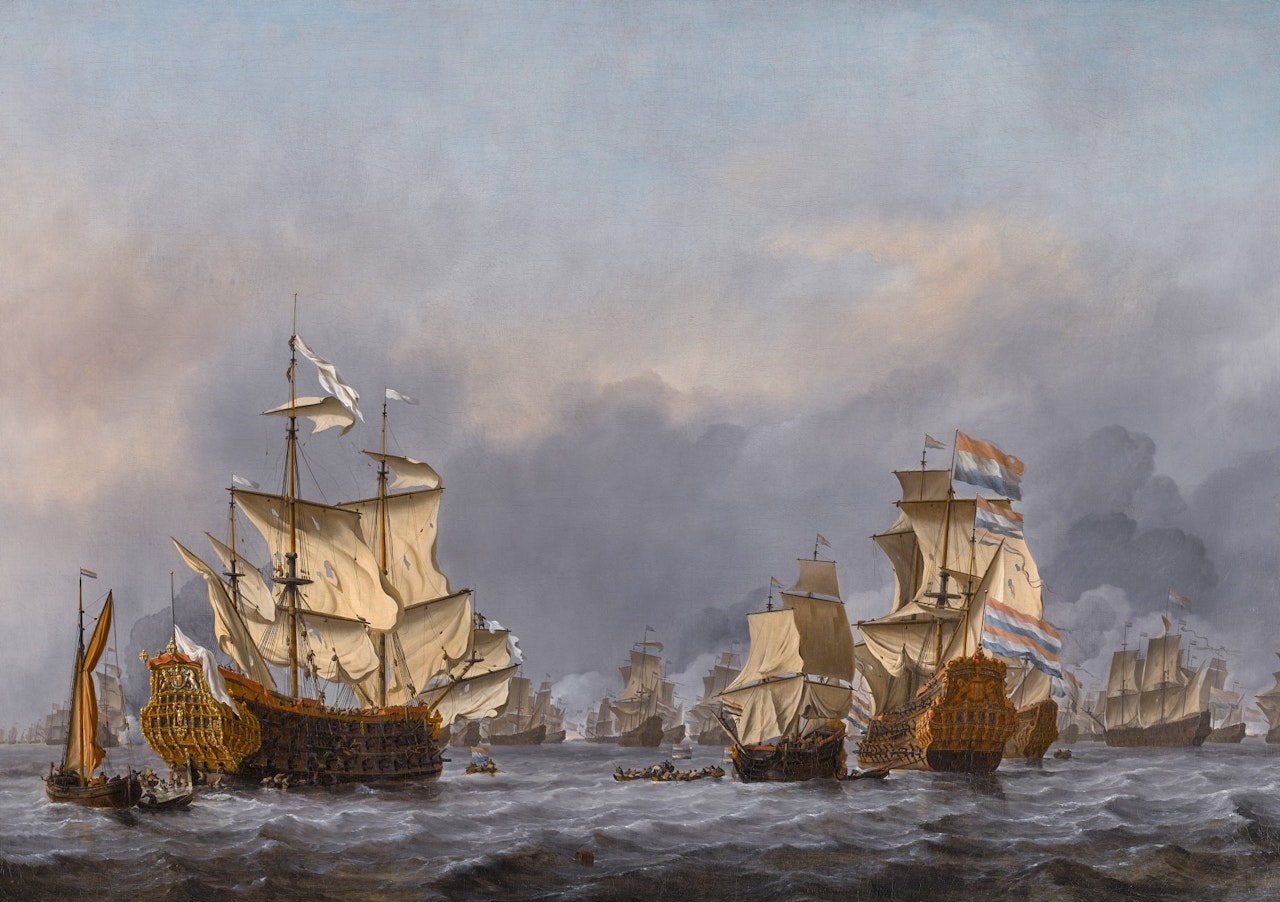 The surrender of the Royal Prince during The Four Days' Battle, 11–14 June 1666 by Willem van de Velde The Younger