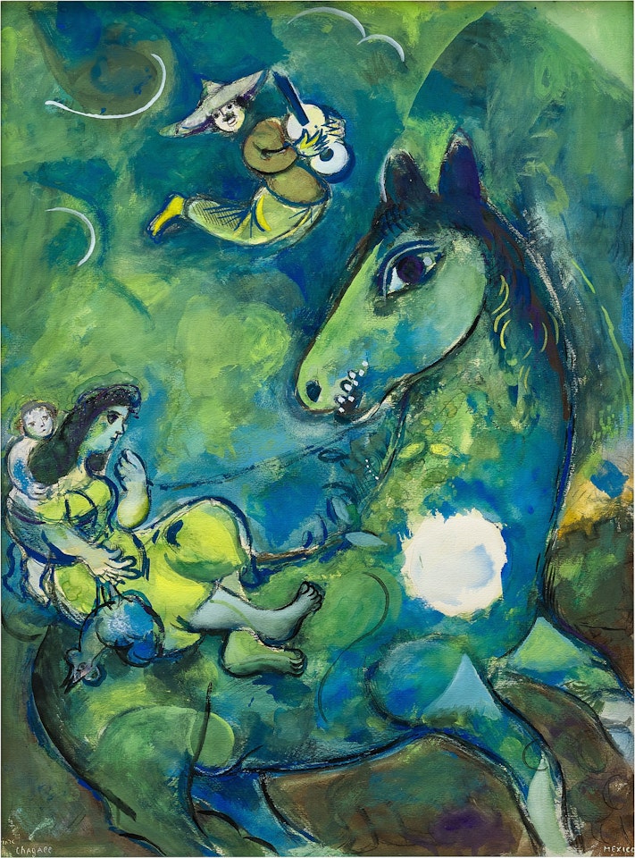 Le cheval à la lune by Marc Chagall