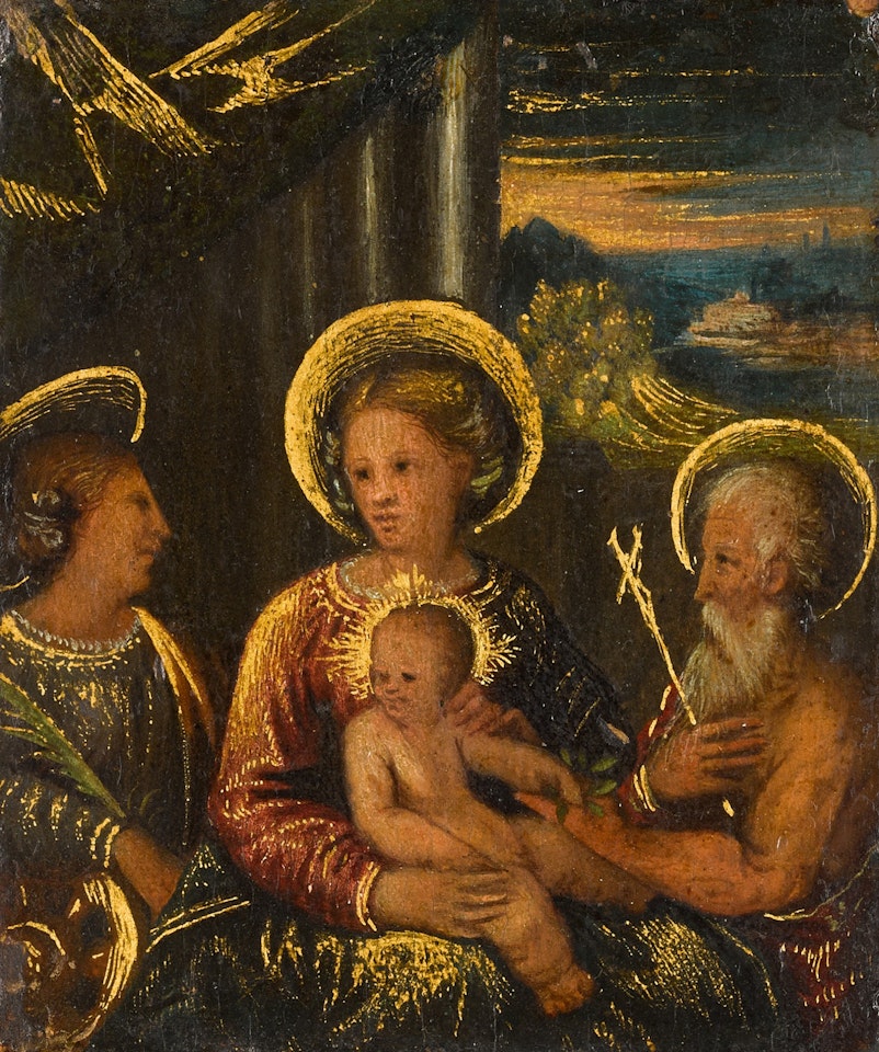 The Holy Family with Saint Catherine by Sebastiano Filippi