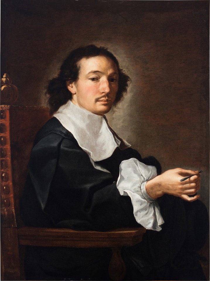 Portrait of a physician, possibly Giovanni Guglielmo Riva (1627–1677), seated half-length, holding a surgical instrument by Guillaume Courtois