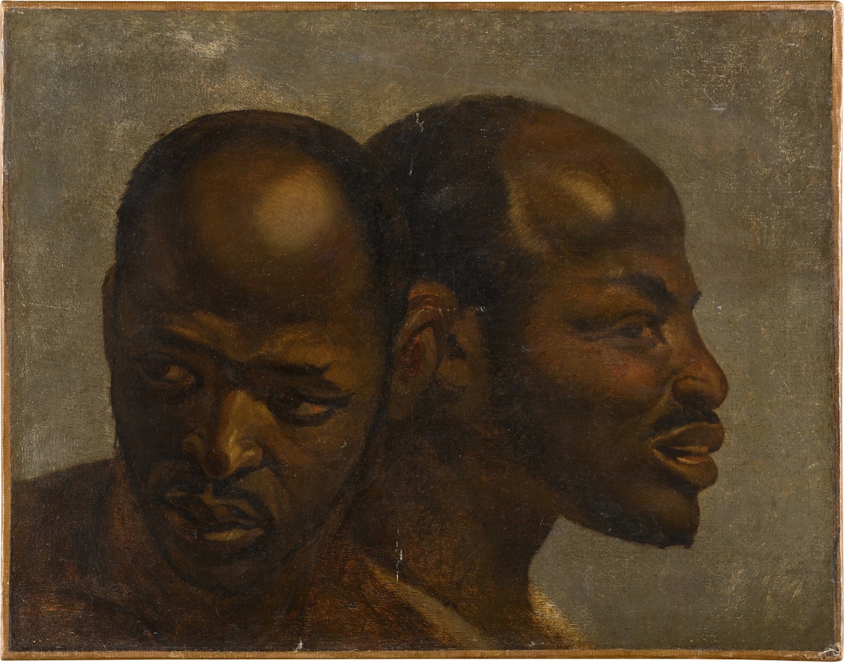 A head study in two positions by French School