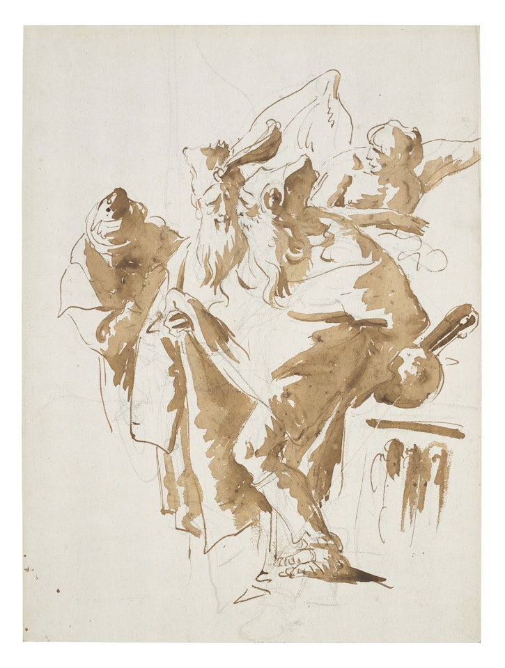 An angel addressing the three Magi by Giovanni Battista Tiepolo