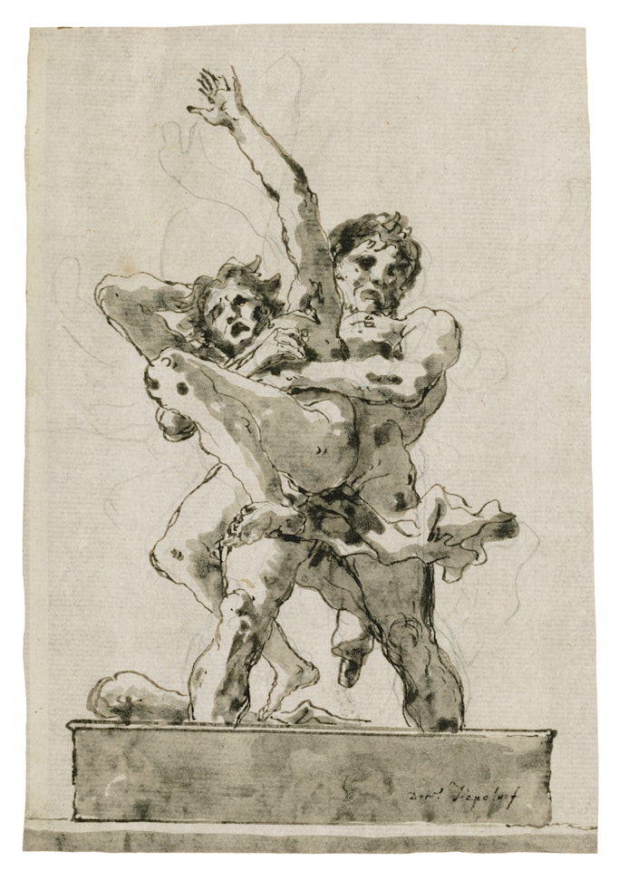 Hercules and Antaeus by Giovanni Domenico Tiepolo