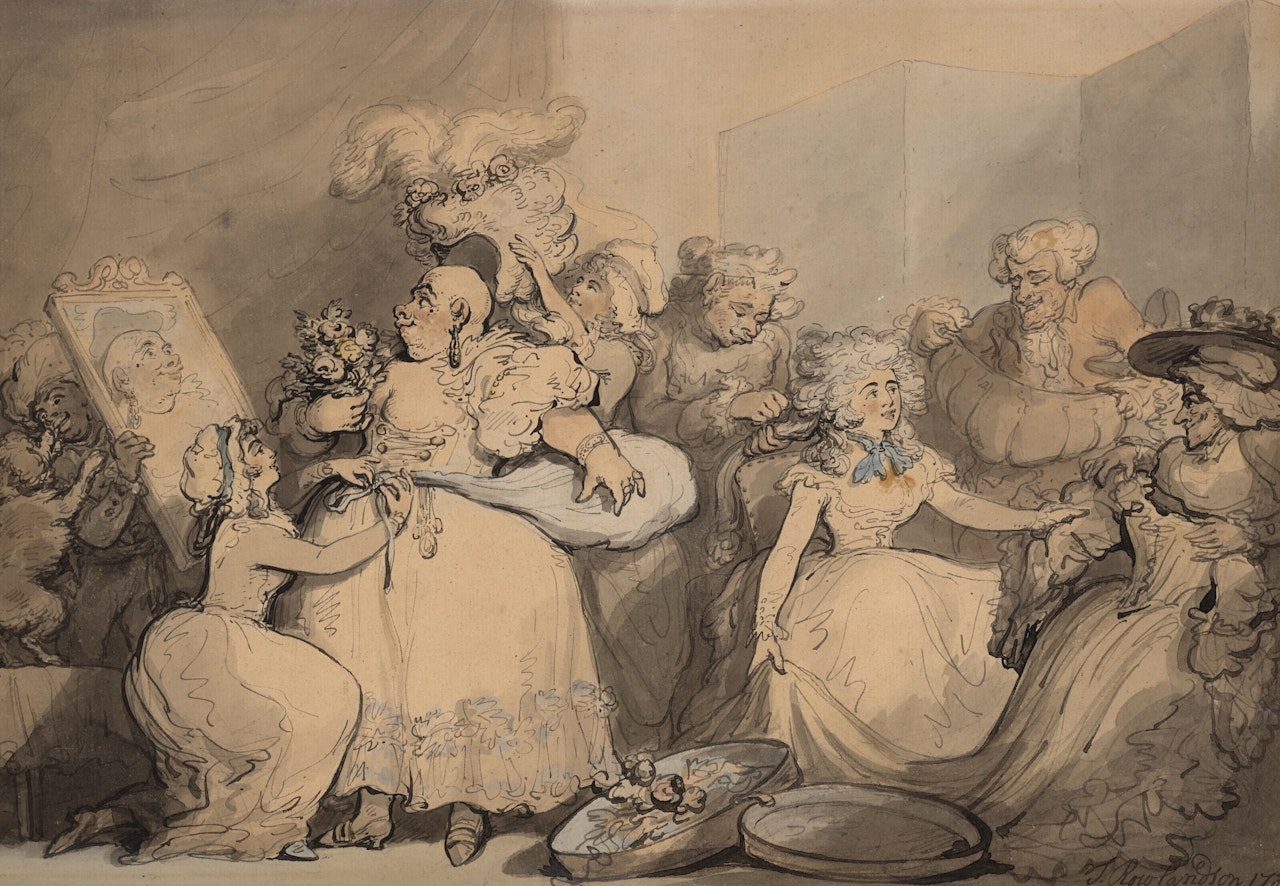 Dressing for a birthday by Thomas Rowlandson