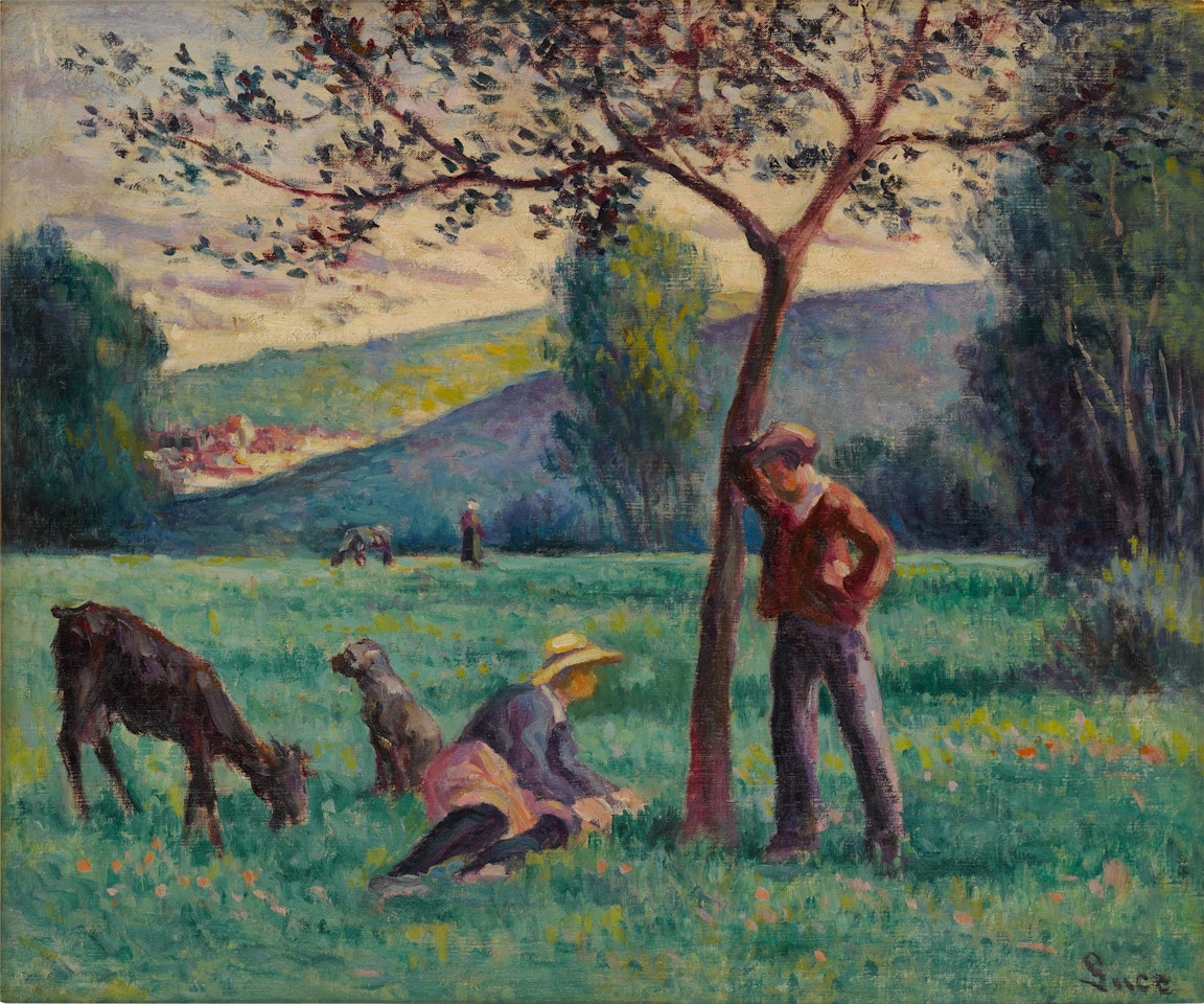 Bessy-sur-Cure, paysage au pommier by Maximilien Luce