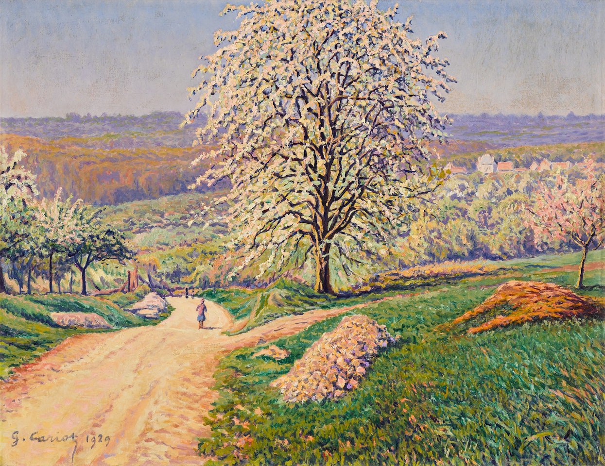 Les Pommiers en fleur by Gustave Cariot