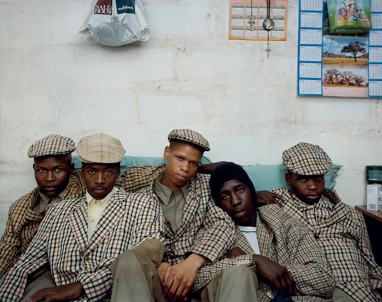 Loyiso Mayga, Wandise Ngcama, Lunga White, Luyanda Mzantsi, Khungsile Mdolo after their initiation ceremony, Mthatha, South Africa by Pieter Hugo
