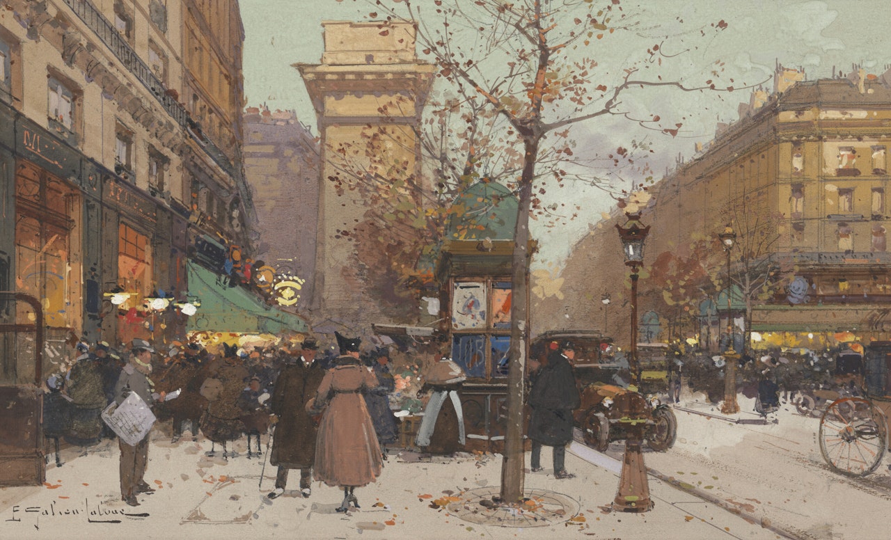 La Porte St Denis by Eugene Galien-Laloue