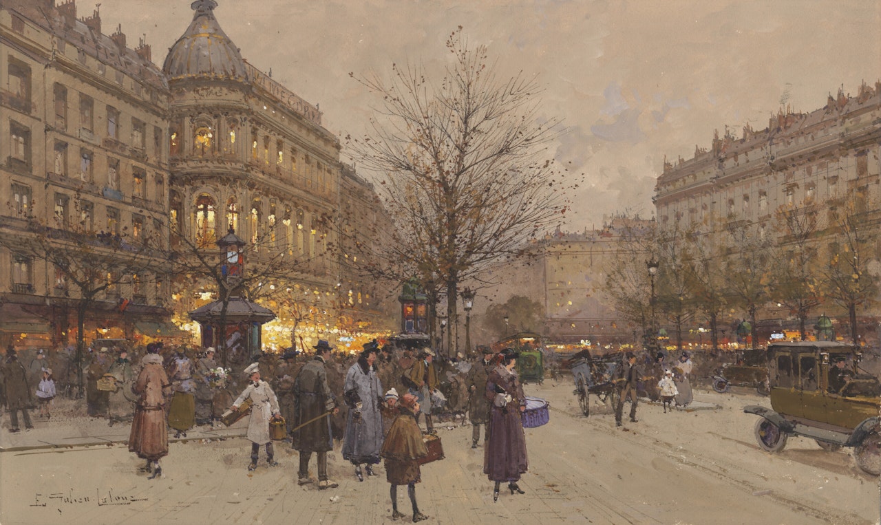 Le Boulevard vers la Pont by Eugene Galien-Laloue