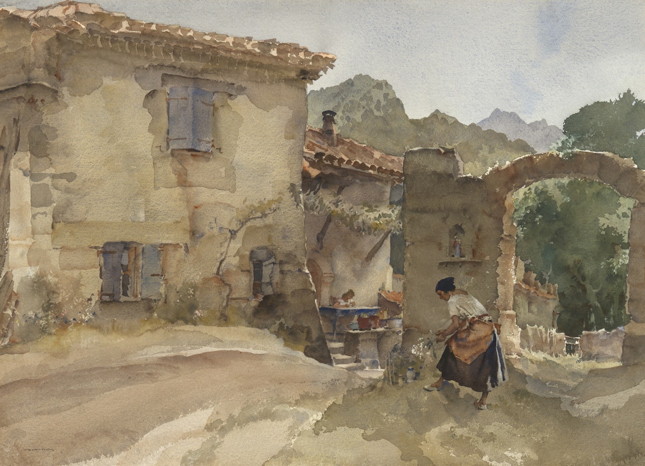 The little terrace, Vannavez (in the Drôme Valley) by William Russell Flint