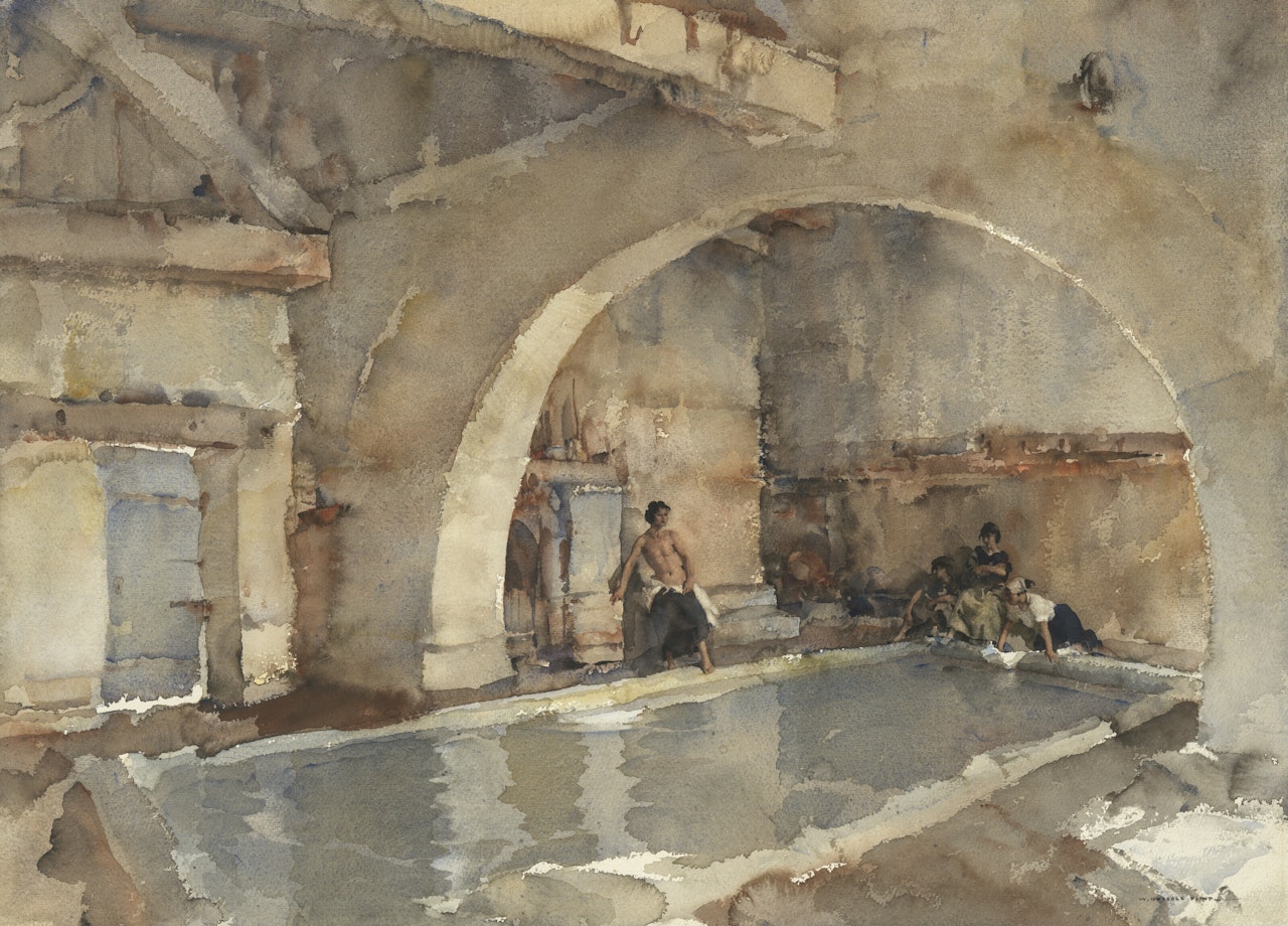 La Belle Poseuse, Nérac by William Russell Flint