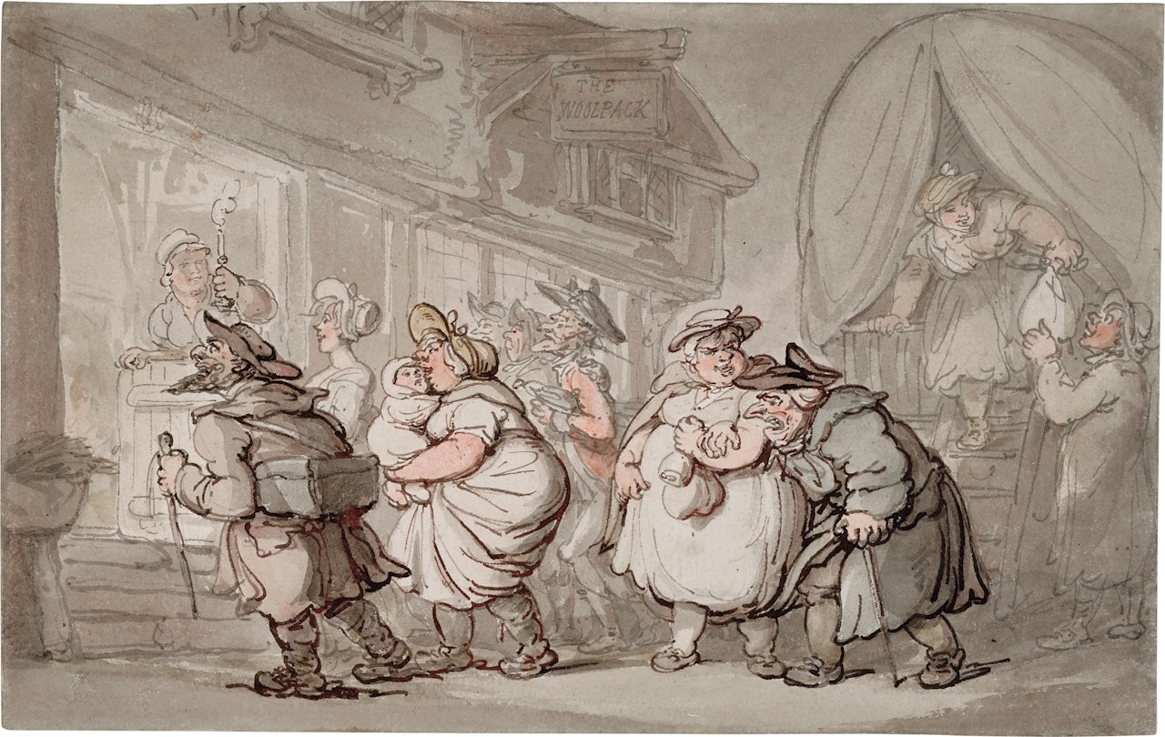 The Wool Pack Inn by Thomas Rowlandson