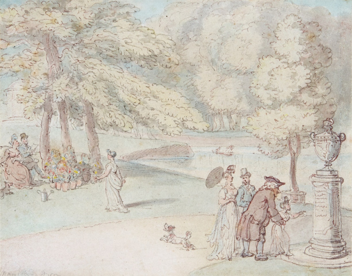 A walk in the park by Thomas Rowlandson