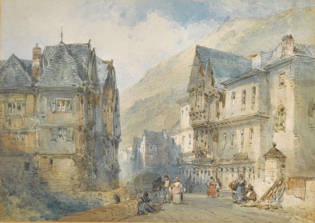 A town in Brittany, France by William Callow