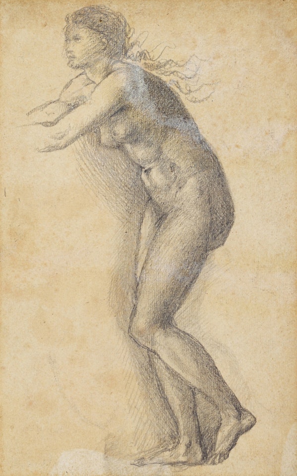 Study of a female nude for Pygmalion and the Image - The Godhead Fires by Edward Coley Burne-Jones