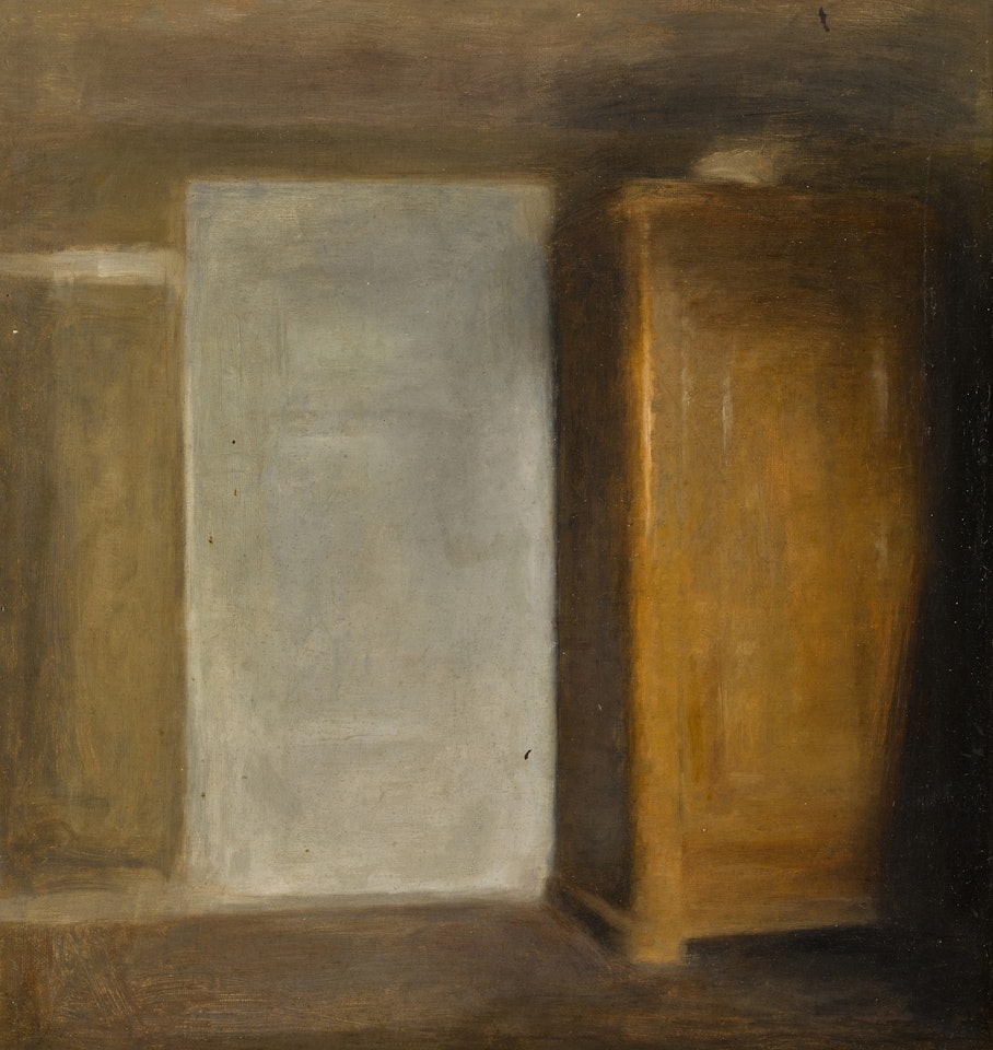 The White Door and the Golden Cupboard by Vilhelm Hammershoi