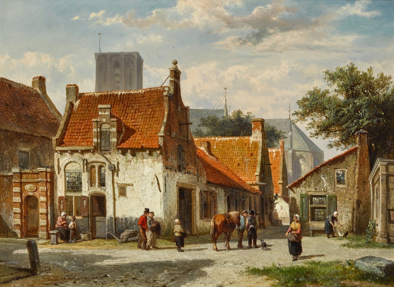 Ravennespoort, Elburg by Cornelis Springer