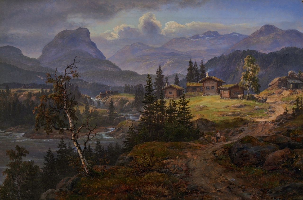 Ølyo Farm, Valdres by Johan Christian Clausen Dahl
