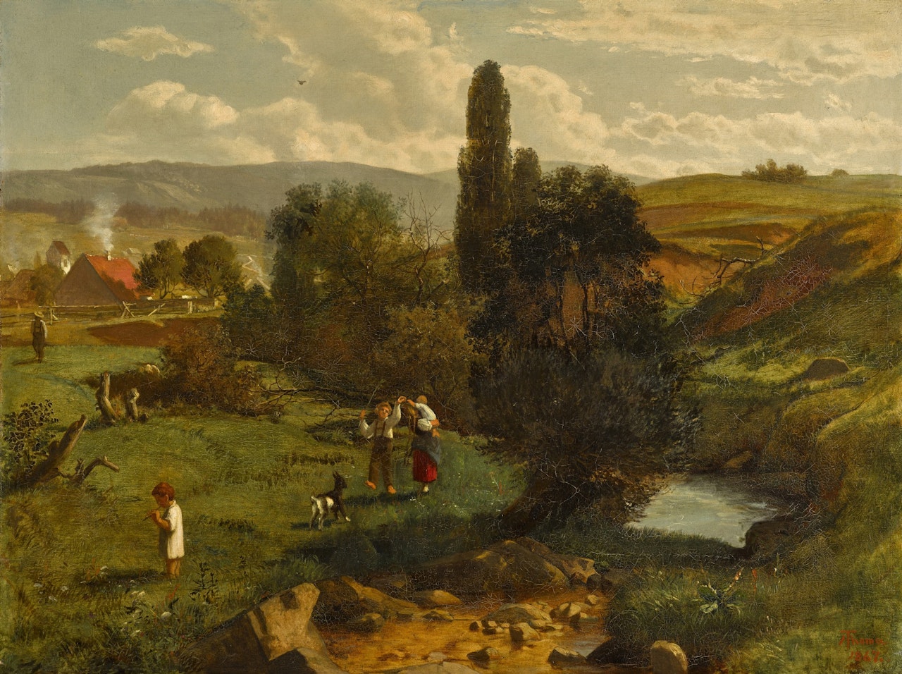 Spring Pasture near Bernau in the Black Forest by Hans Thoma
