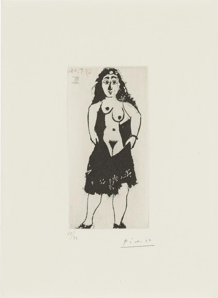 Maja à la robe courte (Bloch 1606; Baer 1622) by Pablo Picasso