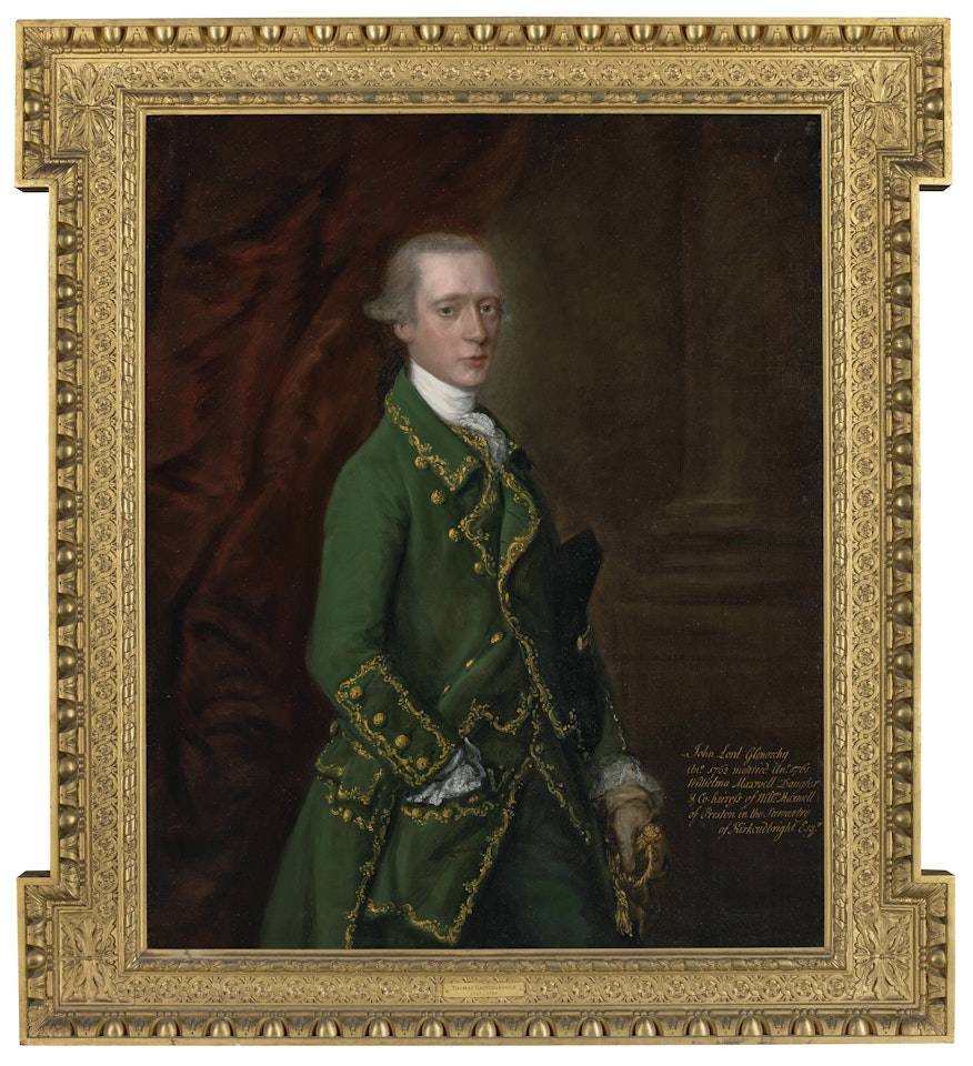 Portrait of John Campbell, Viscount Glenorchy (-1771), three-quarter-length, in a green jacket with gilt embroidery by Thomas Gainsborough