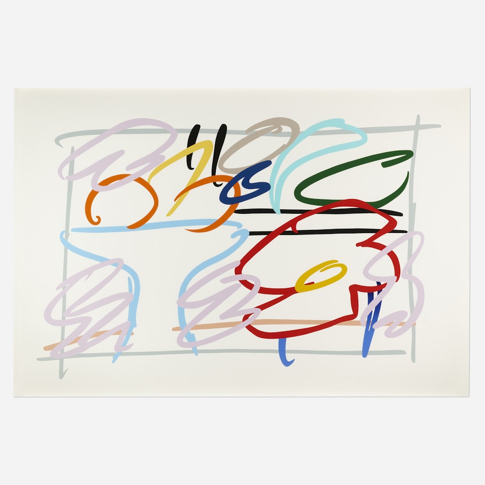 Fast Sketch Still Life with Abstract Painting by Tom Wesselmann