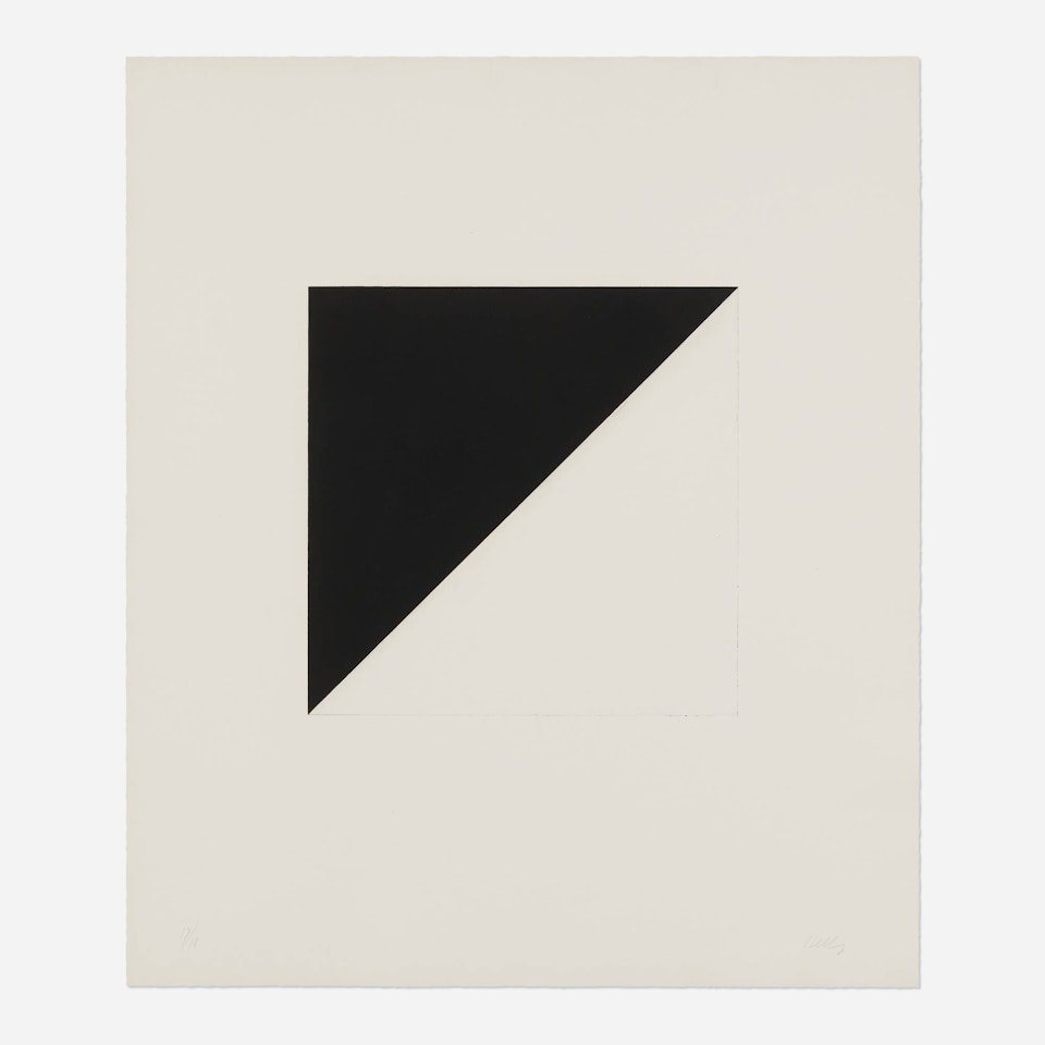 Diagonal with Black (State) (from the Concorde series) by Ellsworth Kelly