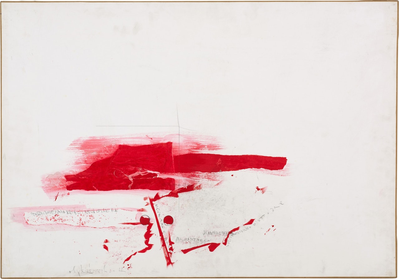 Senza titolo (Rosso come la rabbia, l’ira, la collera…) by Alighiero Boetti
